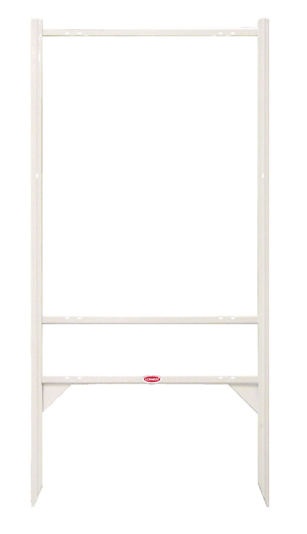 White  Angle Iron Frame w One Rider Insert,  30h x 24w